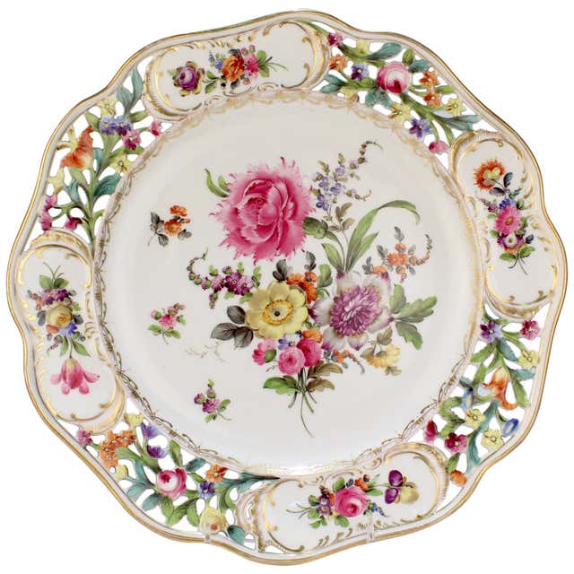 6 Antique Vienna Porcelain Plates With Green Borders And Deutsche 6-antique-vienna-porcelain-plates-with-green-borders-and-deutsche