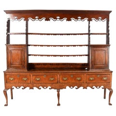 Large Dresser and Rack on Carved Cabriole Legs