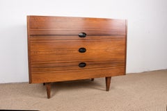 Large Dressing Table, Chest of Drawers in Rio Rosewood, Joseph André Motte 1960