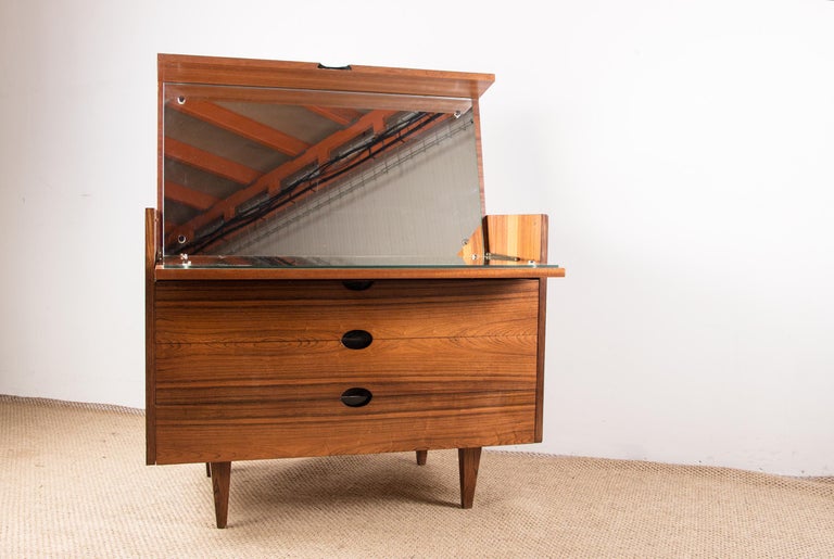 Large Dressing Table, Chest of Drawers in Rio Rosewood, Joseph André