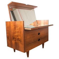 Large Dressing Table, Chest of Drawers in Rio Rosewood, Joseph André Motte 1960