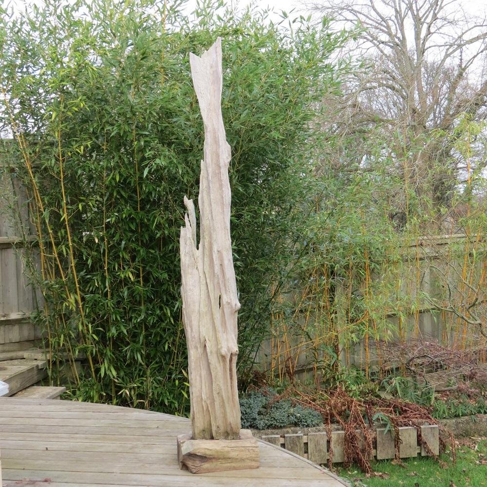 Rustic Large Drift Timber Wooden Brutalist Garden Sculpture