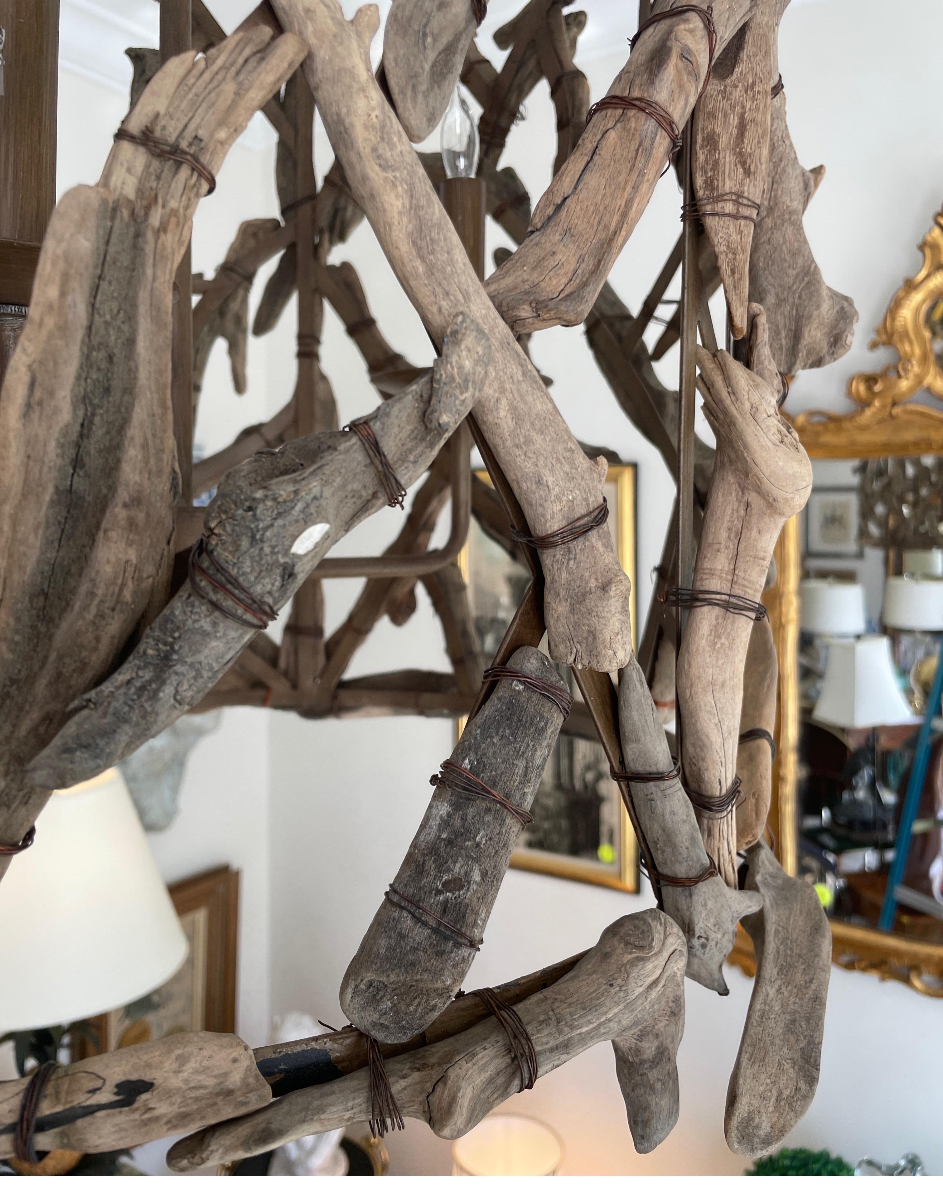 Large Driftwood Lantern In Good Condition For Sale In West Palm Beach, FL