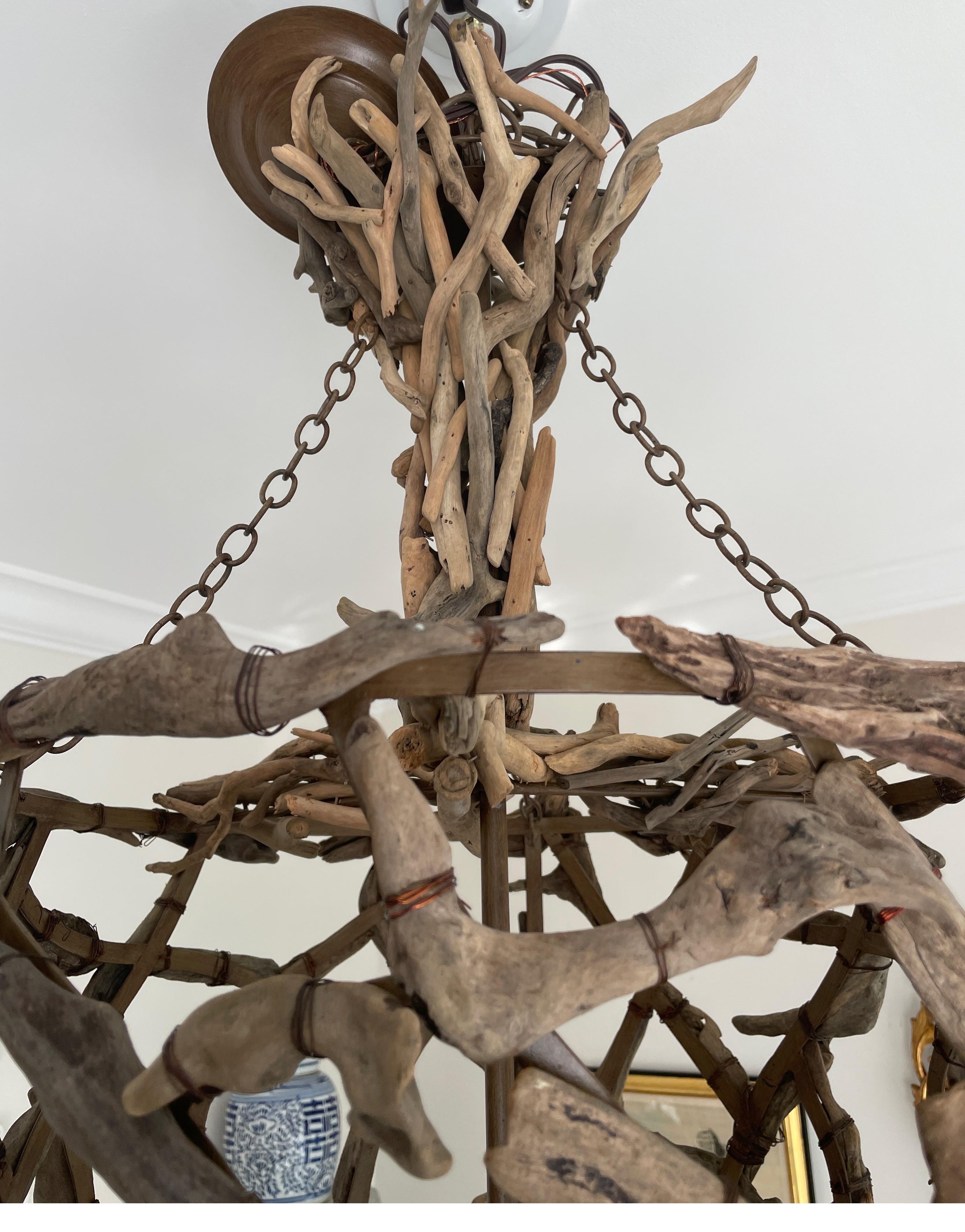 Legno di mare Lanterna grande in legno driftwood in vendita