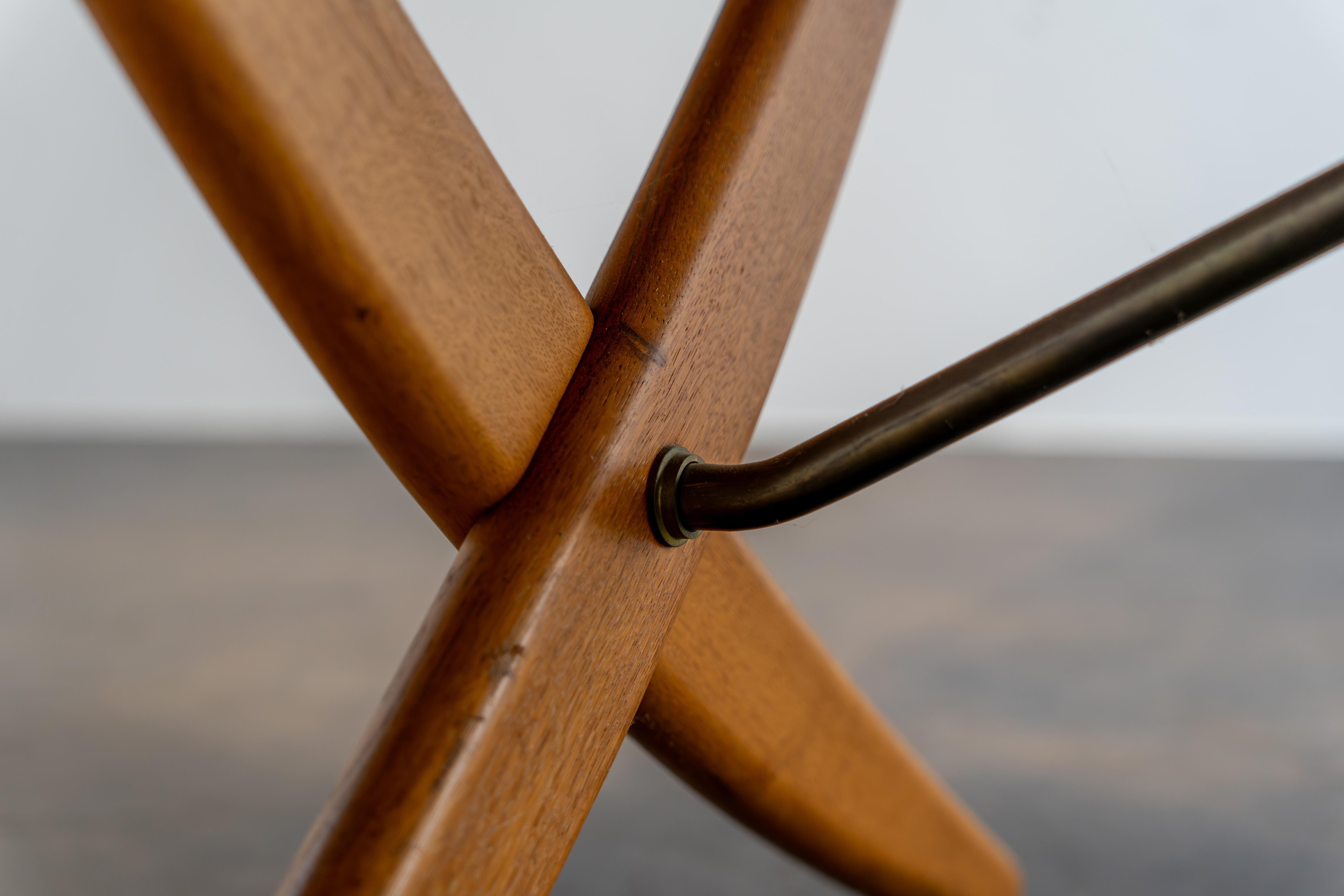 Large Drop Leaf Oak Teak Dining Table AT-314 by Hans J. Wegner Denmark, 1960s 6