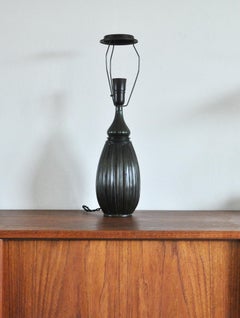 Large Drop Shaped Just Andersen Disko Metal Table Lamp, Denmark, 1930s