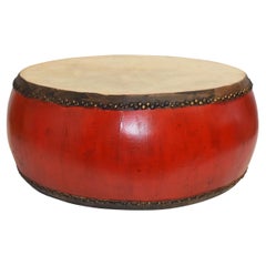 Large Red Lacquered Drum 26"