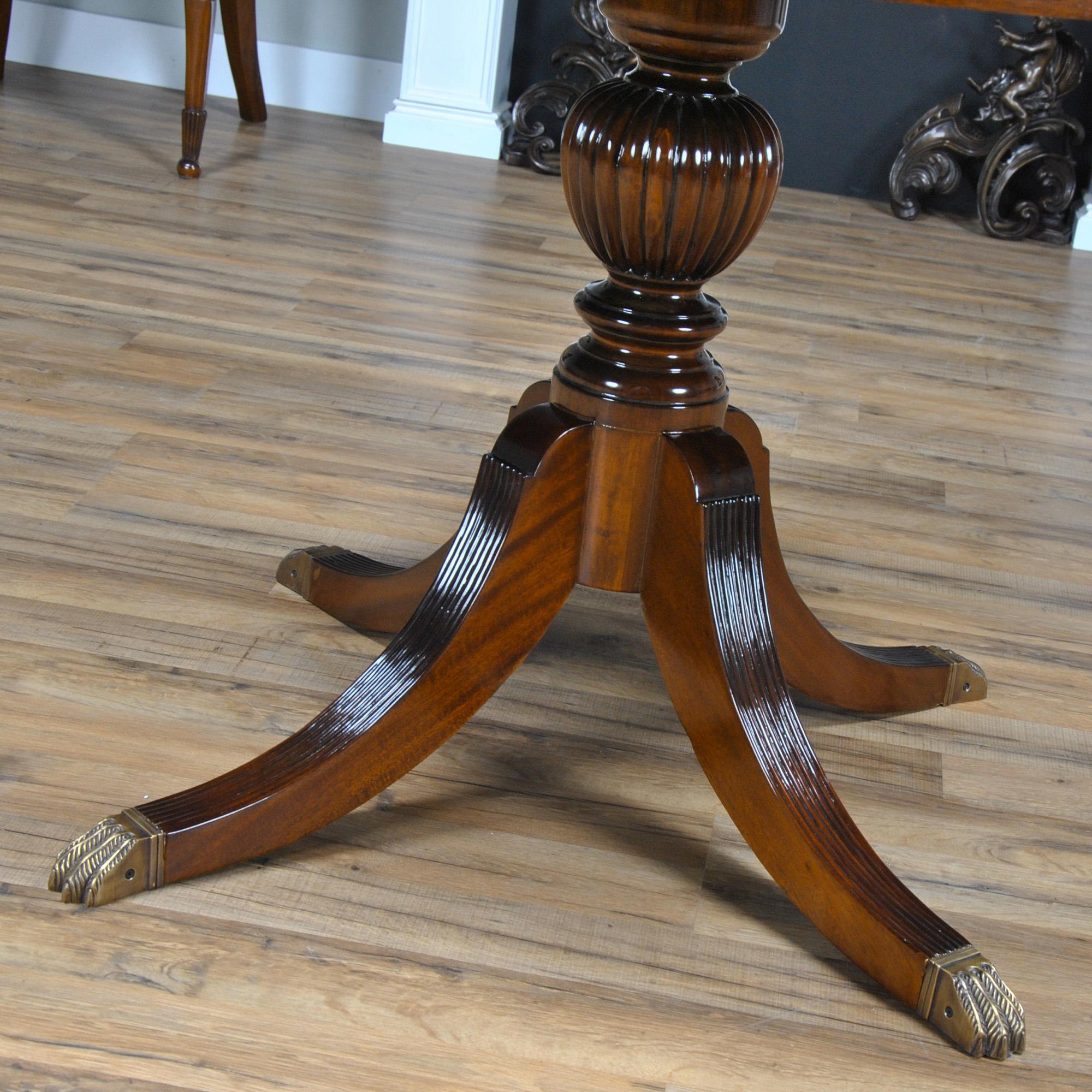 Hand-Carved Large Drum Table For Sale