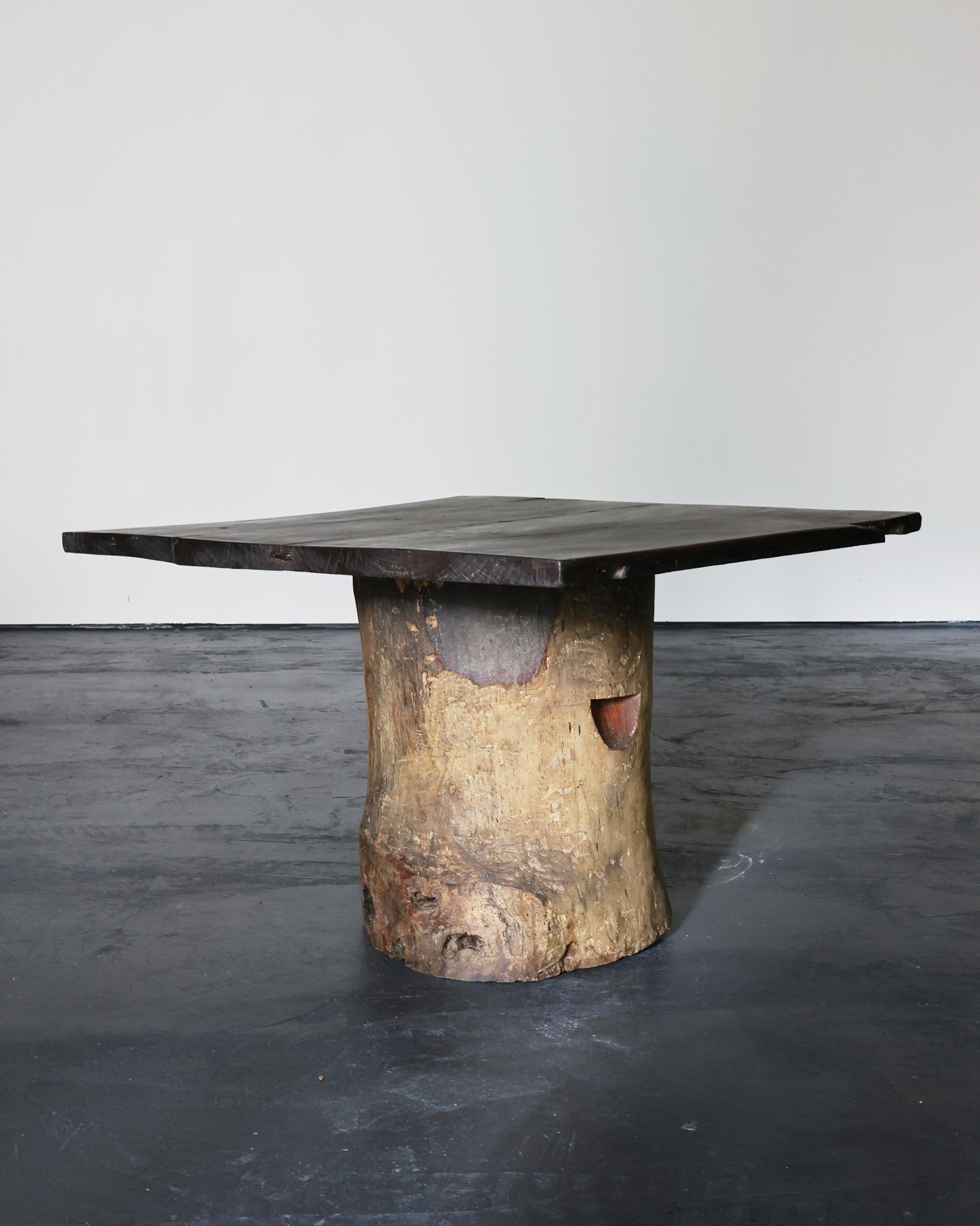 Large Dug Out Japanese Cedar Coffee/Sofa Table Wabi Sabi (4) For Sale 6