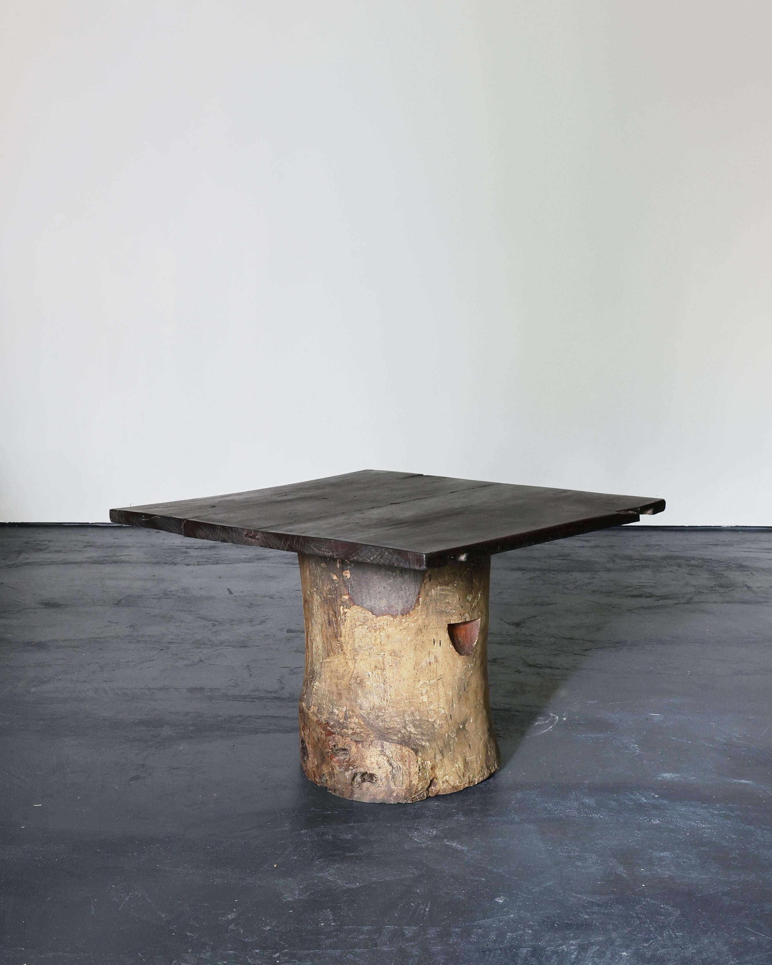 Large Dug Out Japanese Cedar Coffee/Sofa Table Wabi Sabi (4) For Sale 7