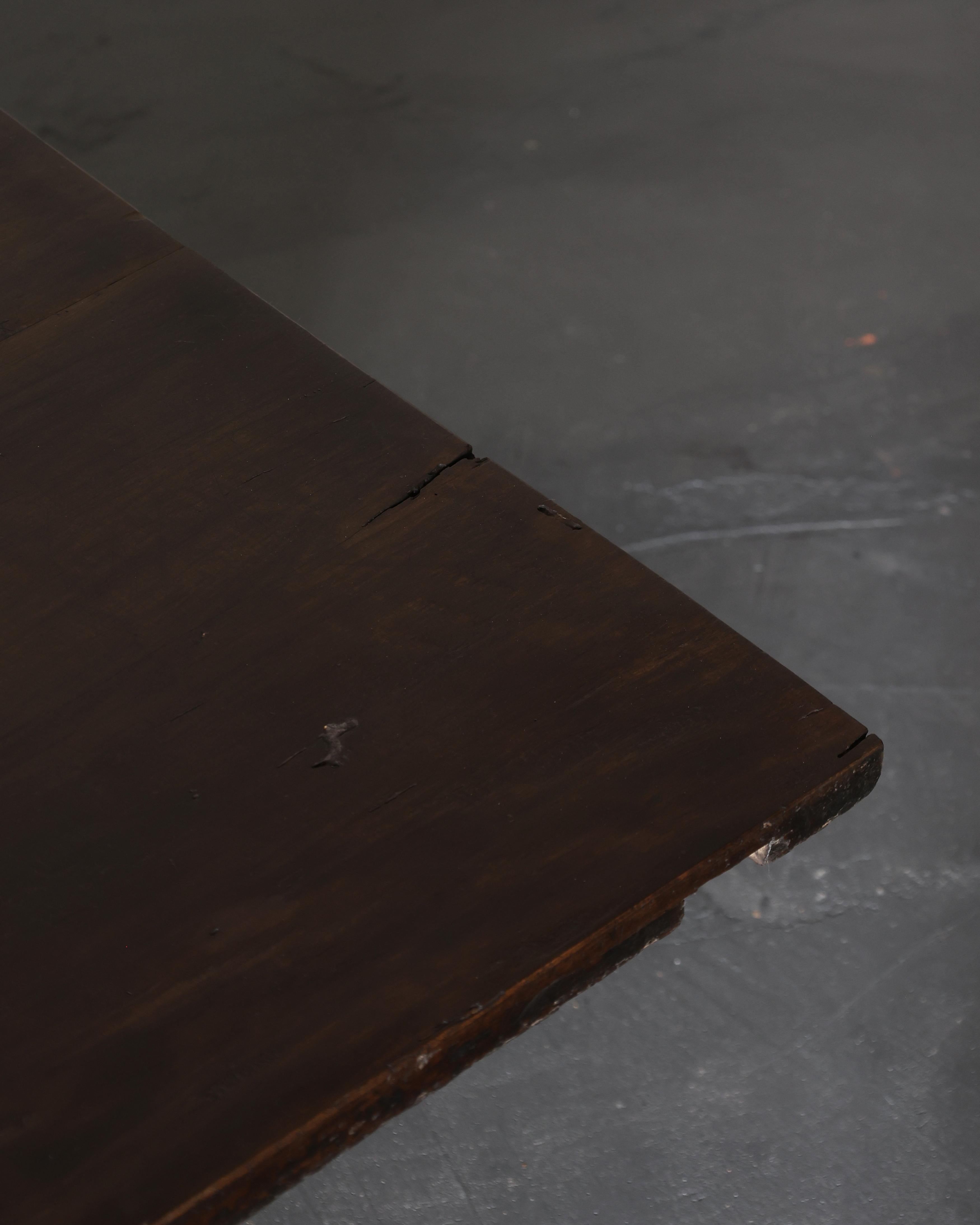 Late 19th Century Large Dug Out Japanese Cedar Coffee/Sofa Table Wabi Sabi (4) For Sale