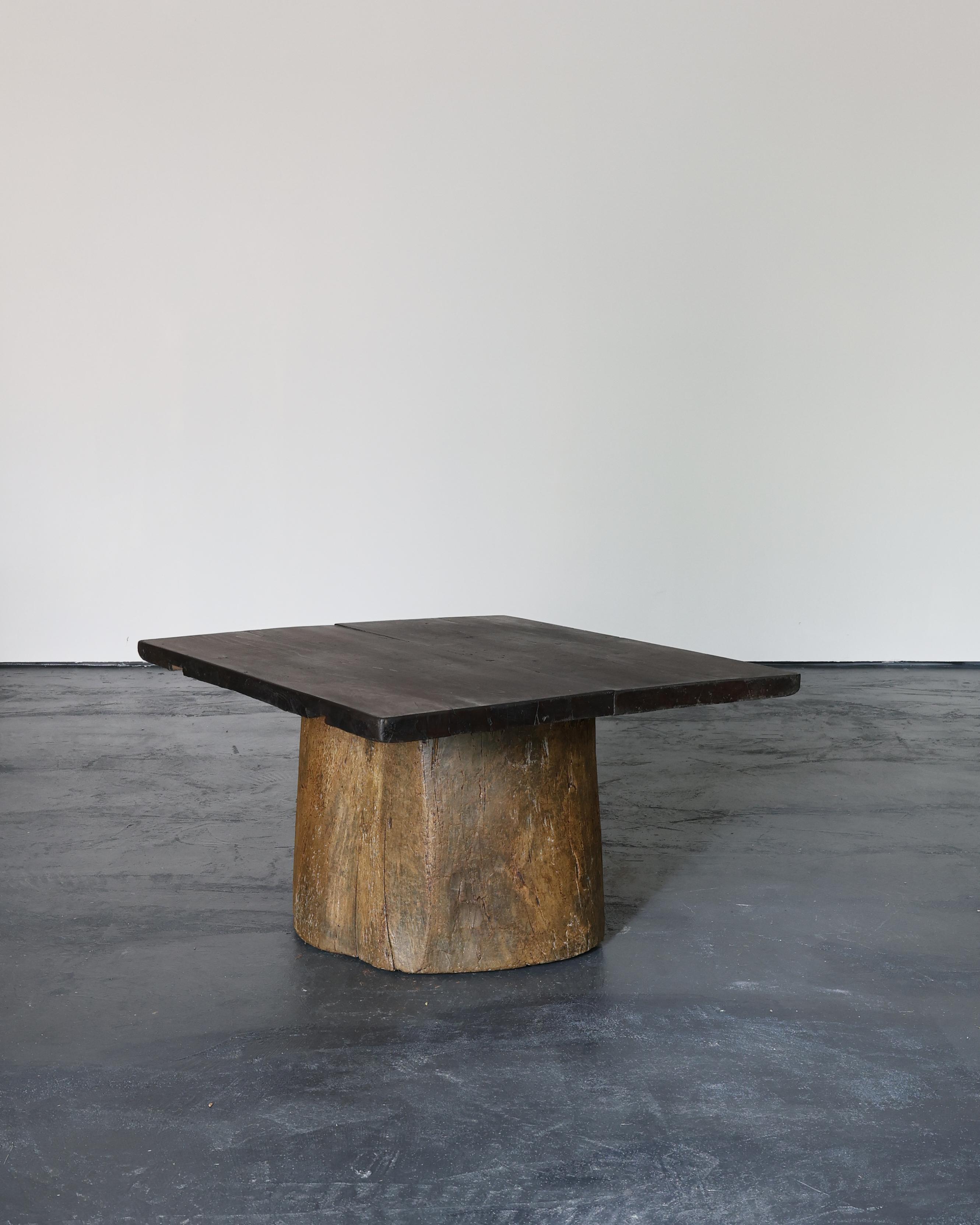 Late 19th Century Large Dug Out Japanese Cedar Coffee/Sofa Table Wabi Sabi (5) For Sale