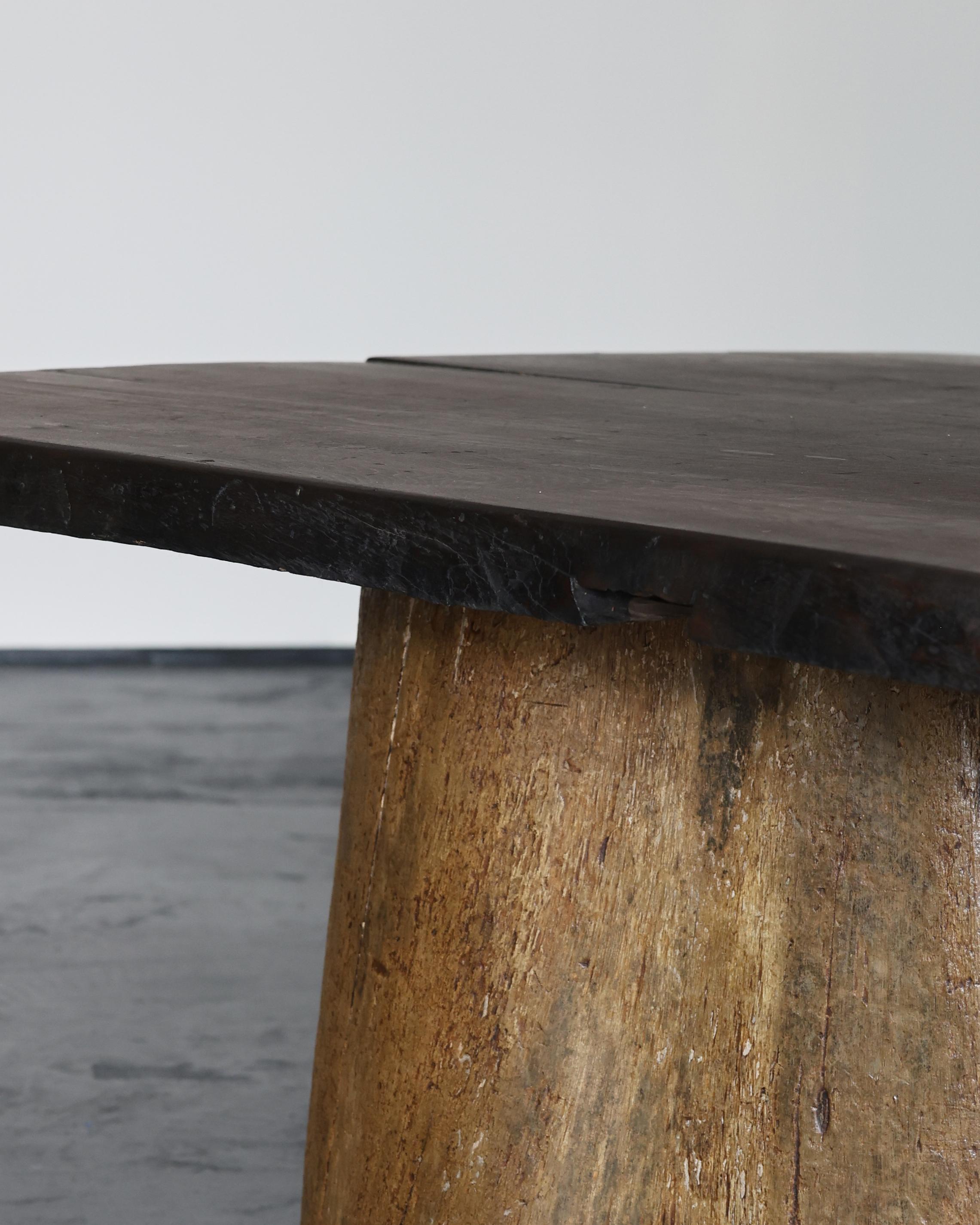 Large Dug Out Japanese Cedar Coffee/Sofa Table Wabi Sabi (5) For Sale 3