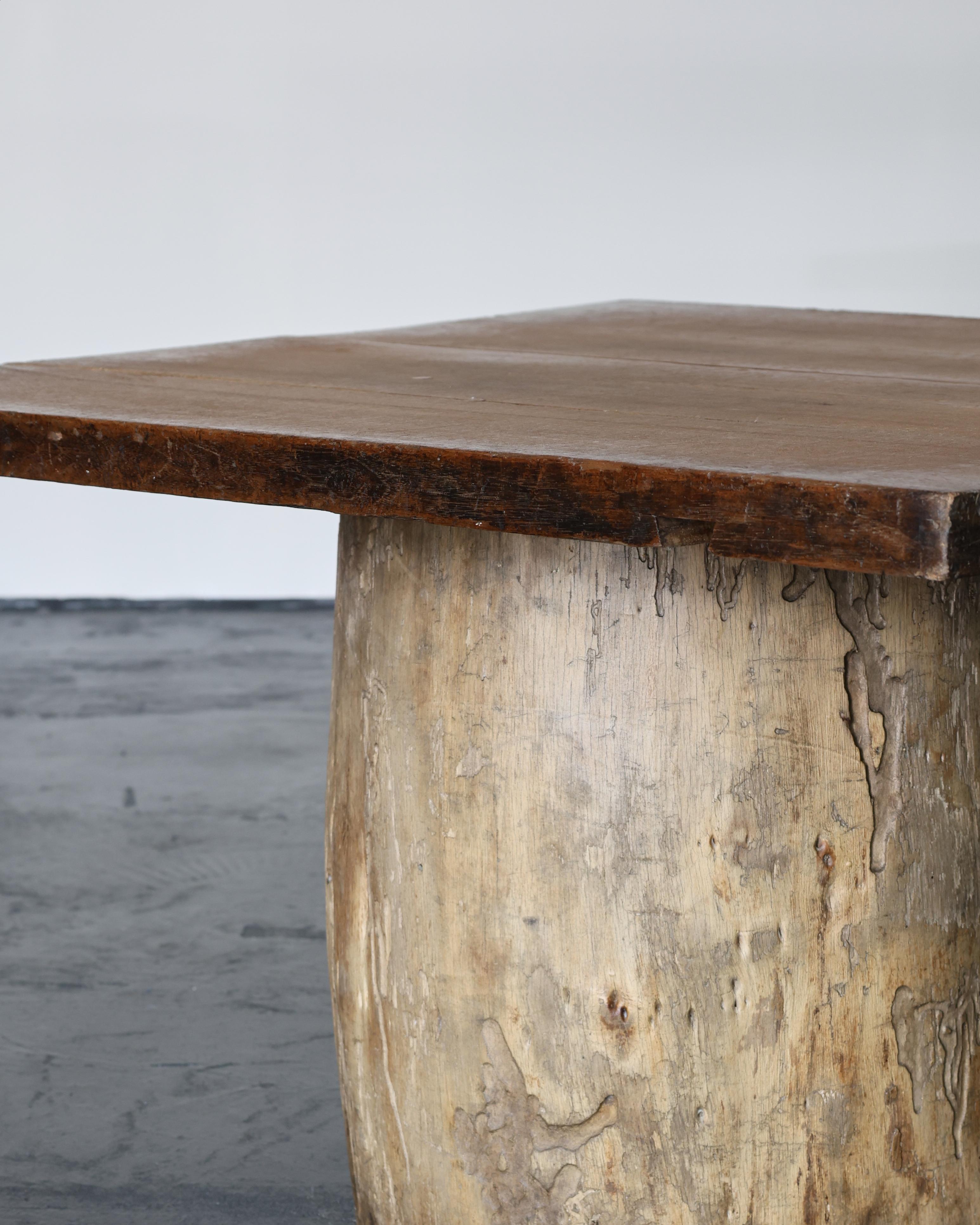 Large Dug Out Japanese Cedar Coffee/Sofa Table Wabi-Sabi (6) For Sale 2