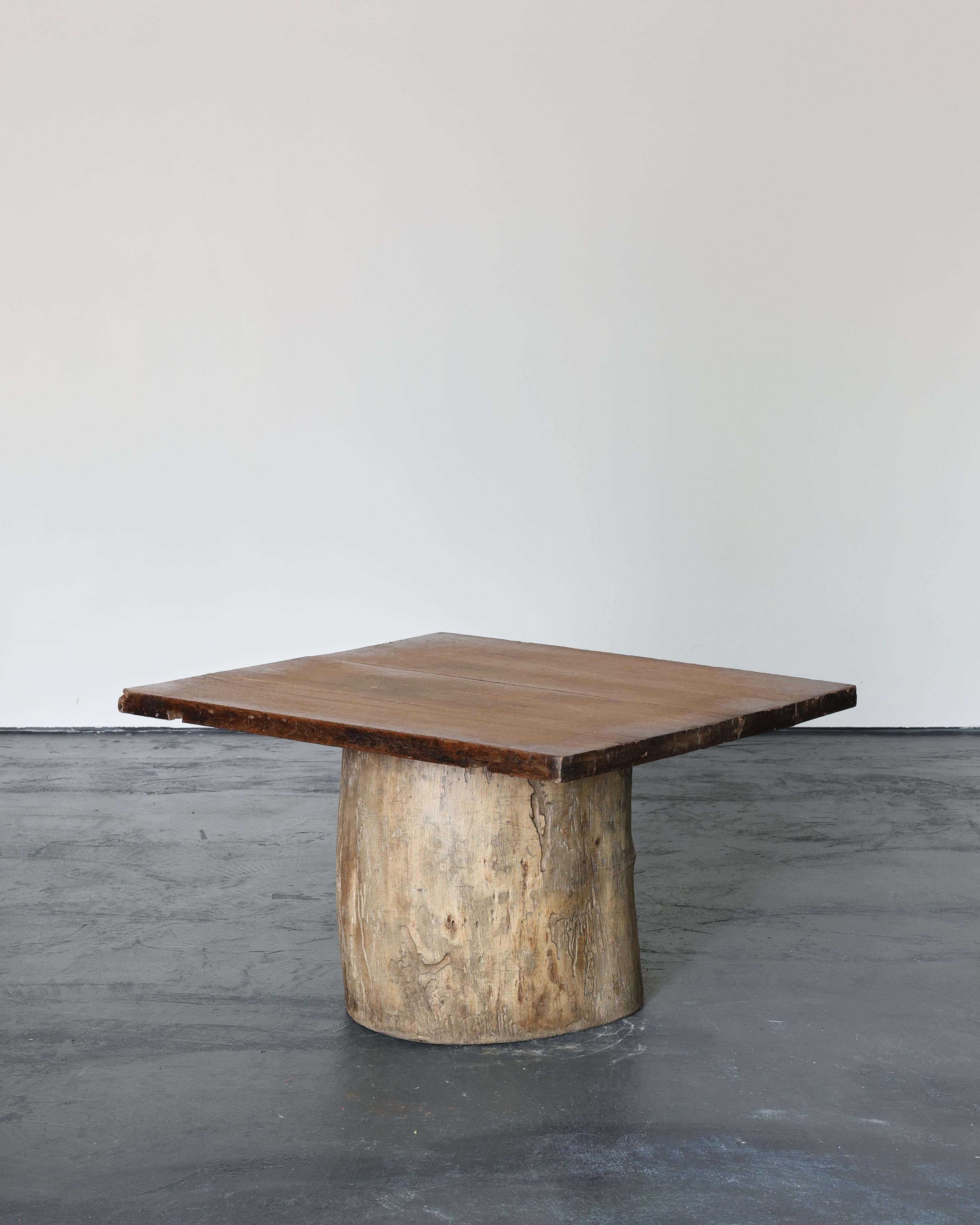 Large Dug Out Japanese Cedar Coffee/Sofa Table Wabi-Sabi (6) For Sale 3