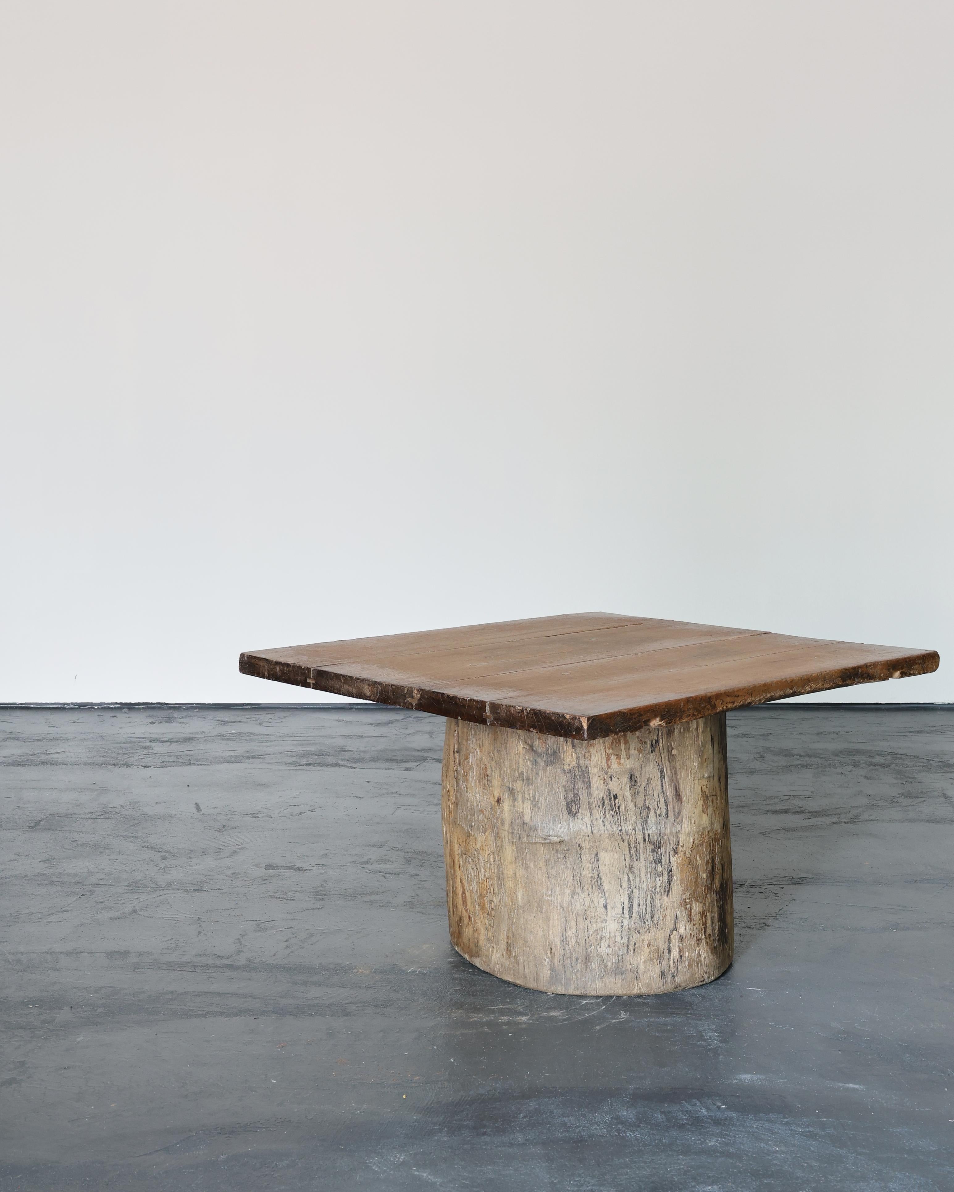 Large Dug Out Japanese Cedar Coffee/Sofa Table Wabi-Sabi (6) For Sale 4