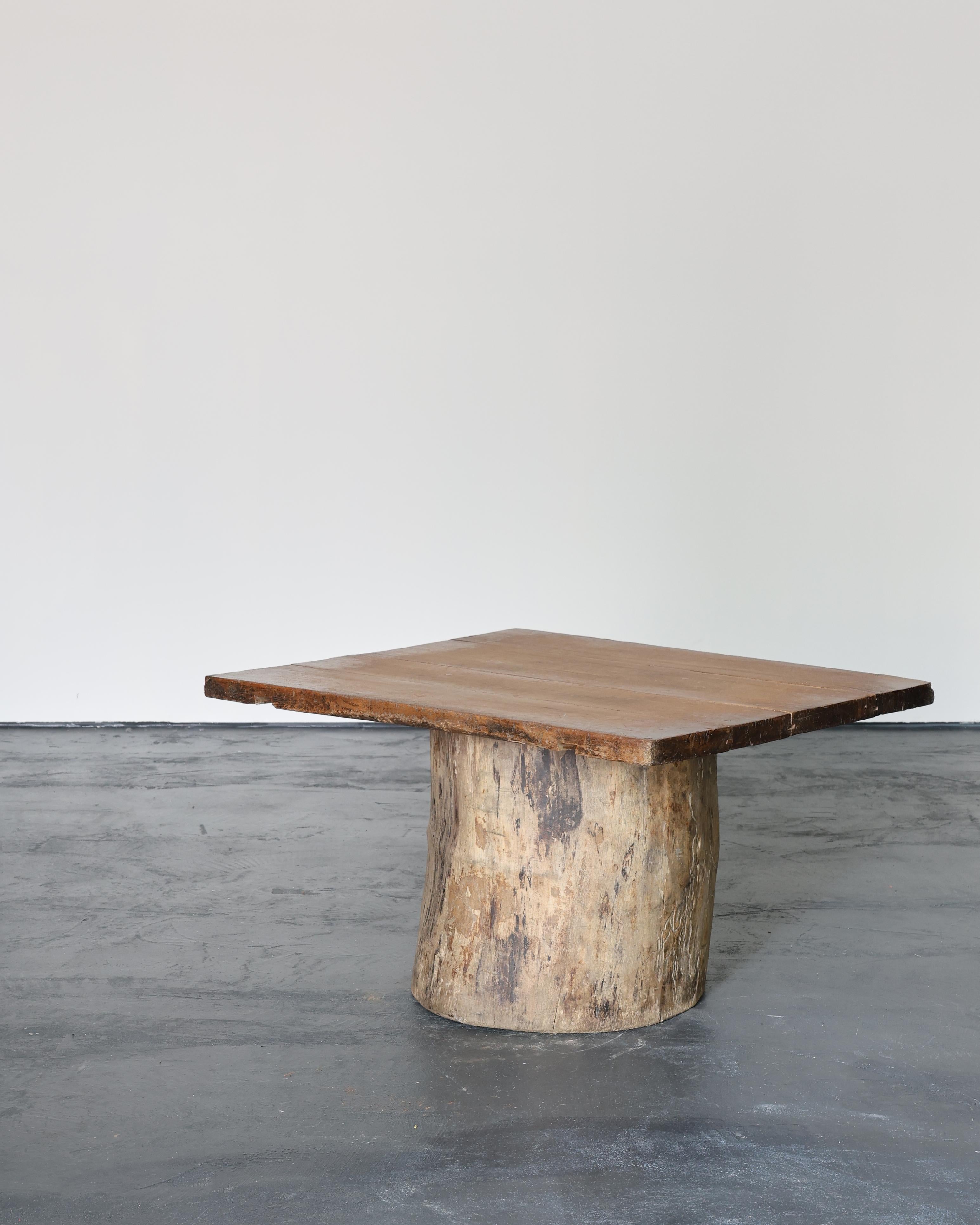 Large Dug Out Japanese Cedar Coffee/Sofa Table Wabi-Sabi (6) For Sale 5