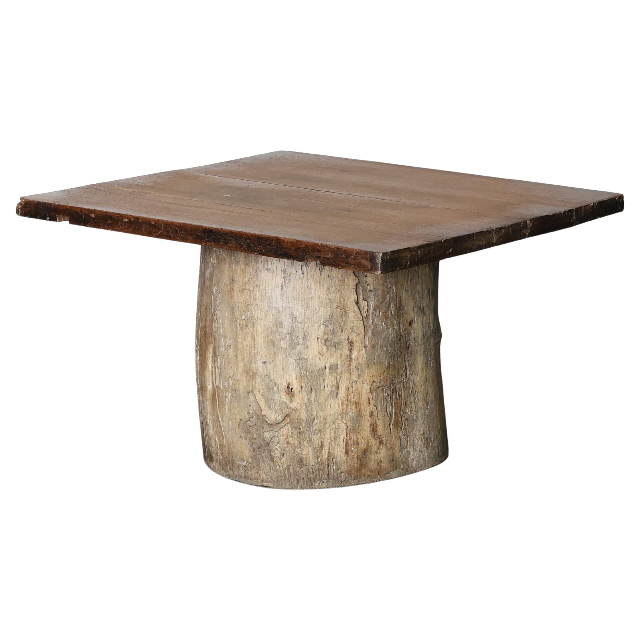 Large Dug Out Japanese Cedar Coffee/Sofa Table Wabi-Sabi (6)