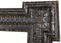 Großer holländischer Wandspiegel aus dem 19. Jahrhundert, ebonisiert