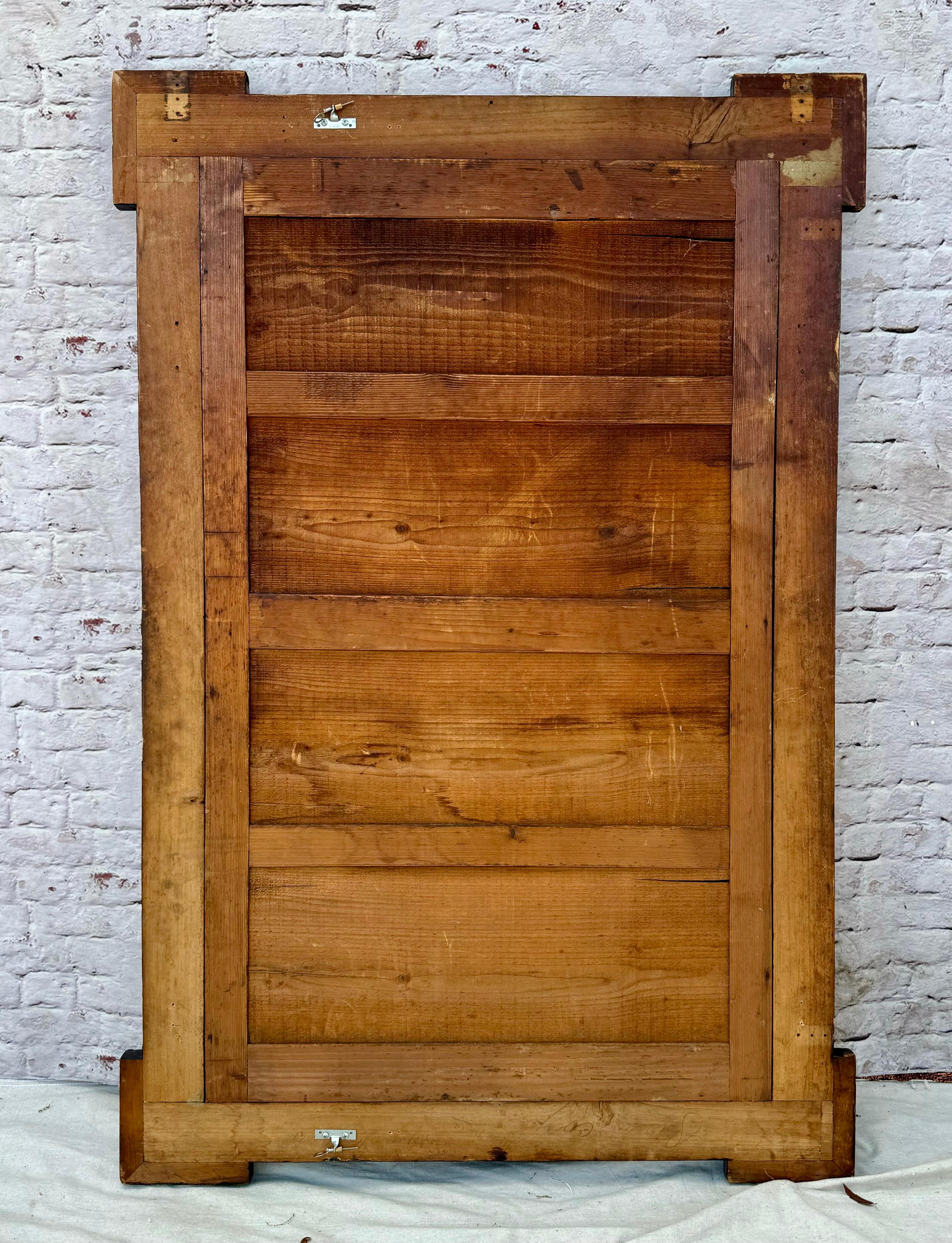 Large Dutch 19th Century Ebonized Wall Mirror 4