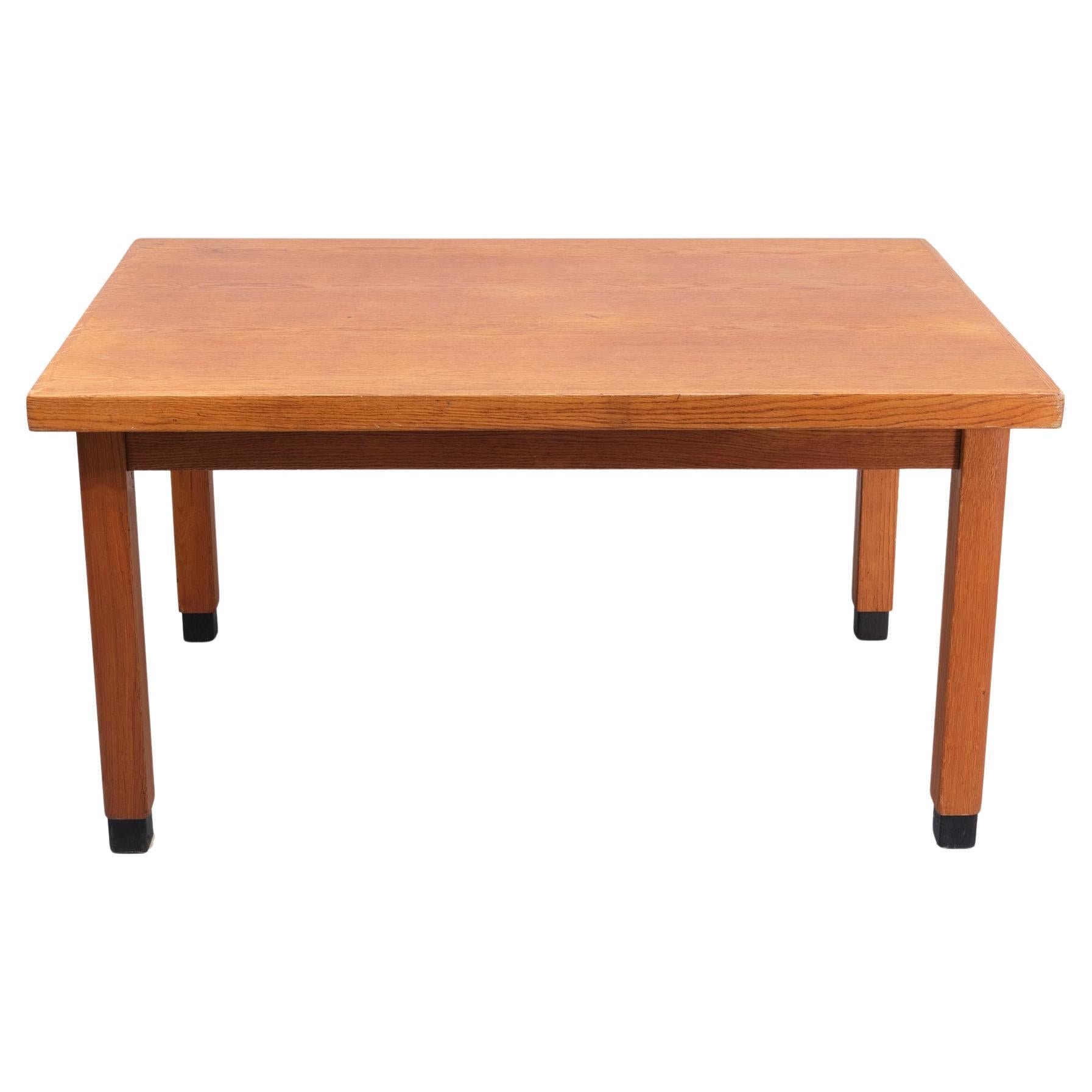 Large Dutch Art Deco Oak wood executive writing desk  1920/30  For Sale