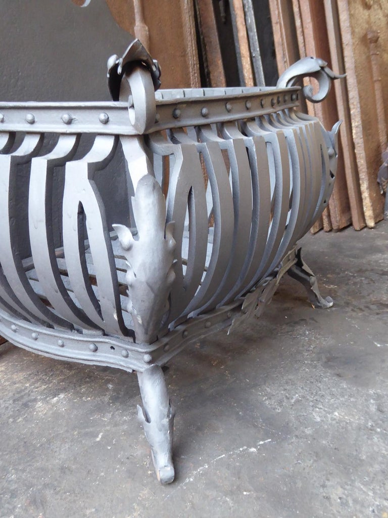 Large Dutch Art Nouveau Fireplace Grate, Fire Grate For Sale at 1stDibs