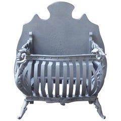 Vintage Large Dutch Art Nouveau Fireplace Grate, Fire Grate