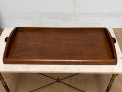 Large Dutch Arts & Crafts Oak Serving Tray with Coromandel Wood Handles, ca 1920