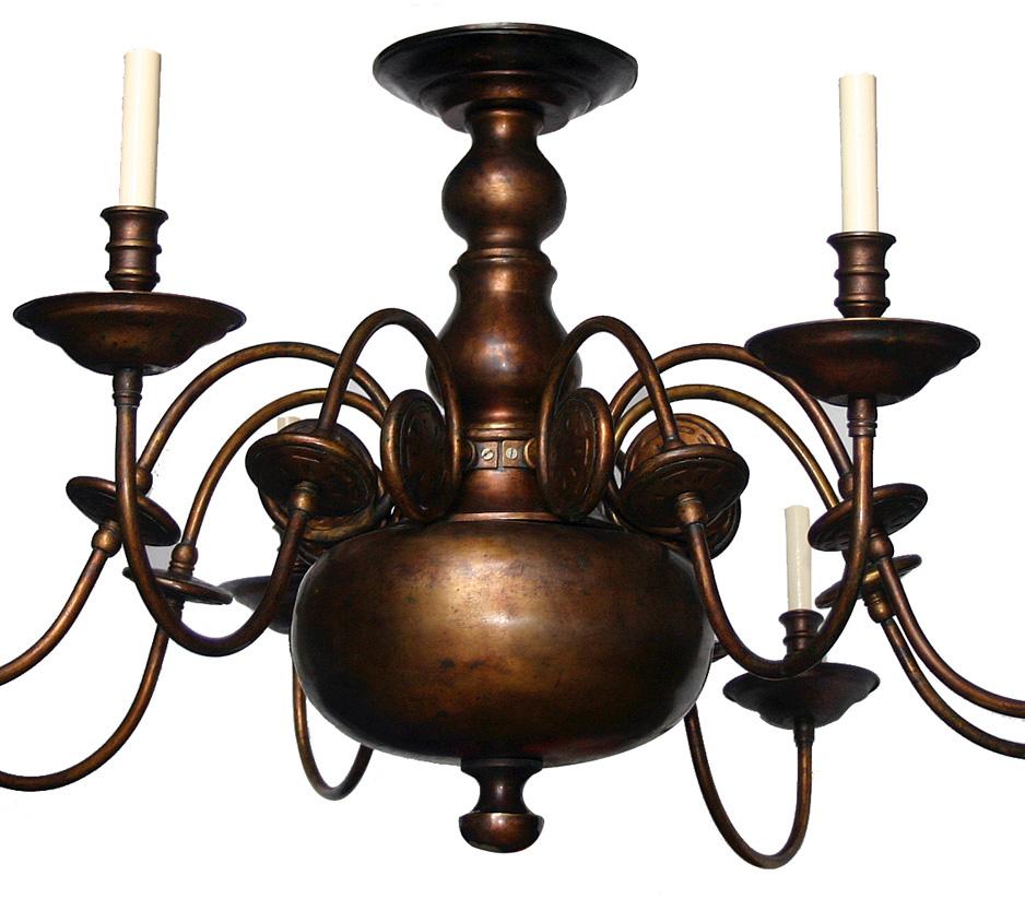 large bronze chandelier