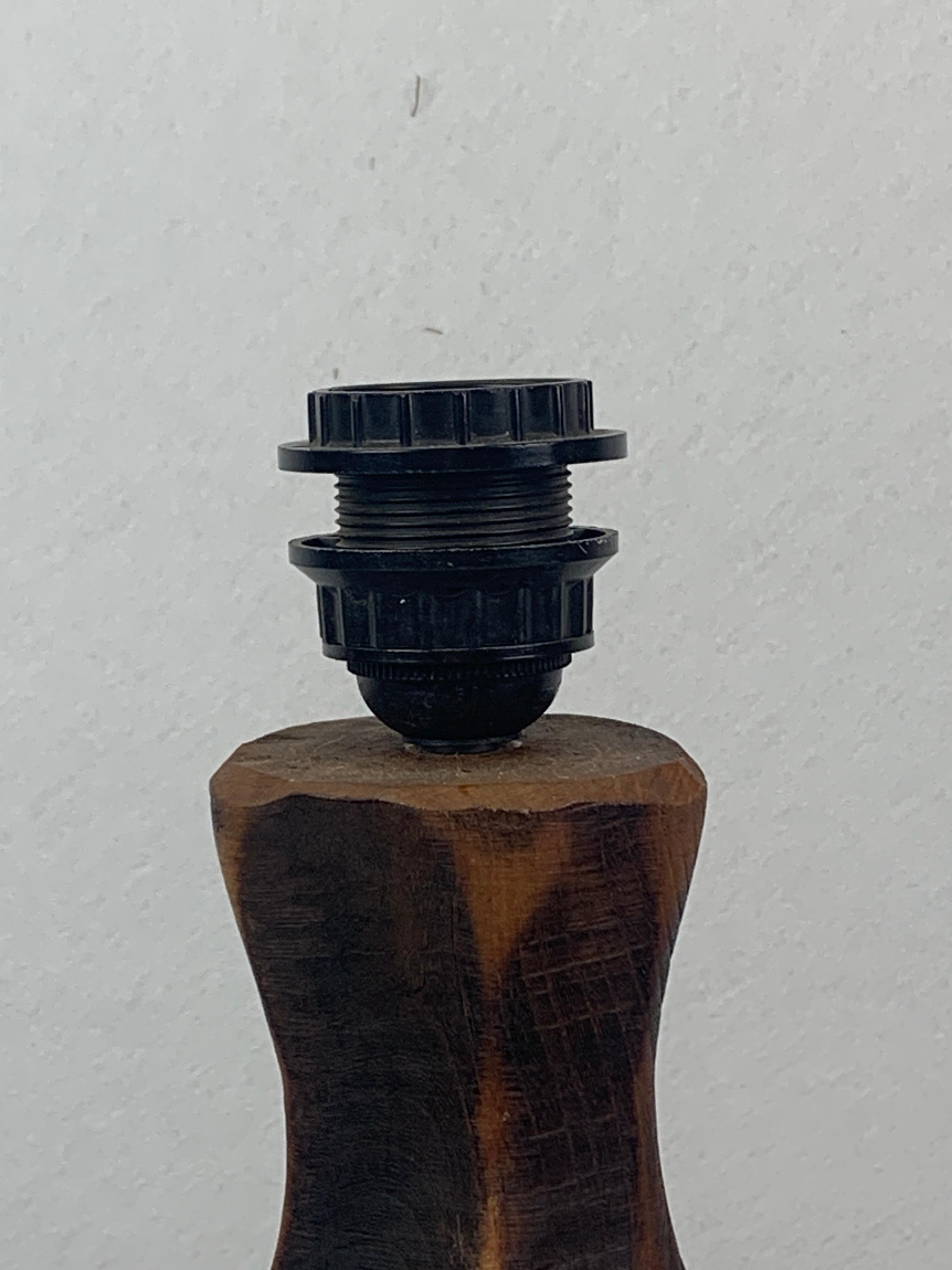Large Dutch Brutalist Table Lamp with Sisal Shade, 1960s 3