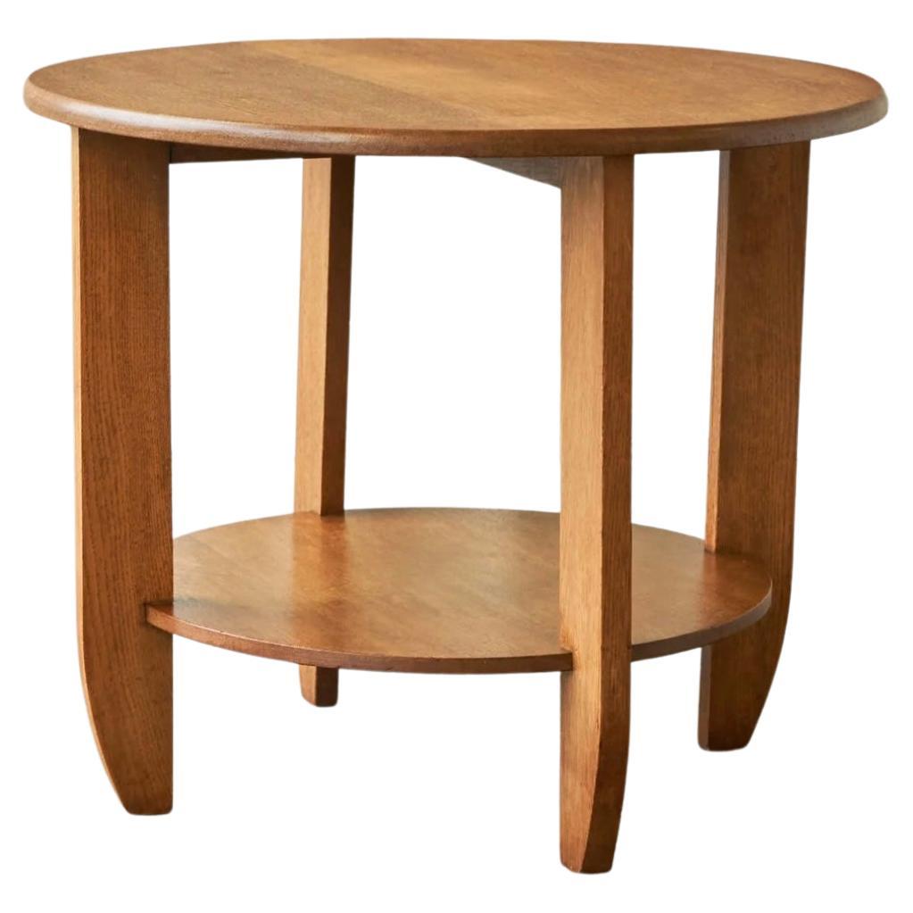 Grand centre hollandais, table d
appoint ou table de guéridon en chêne massif années 1940