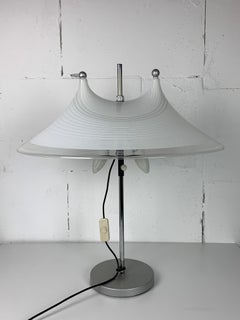Large Dutch design space age adjustable table or desk lamp by Harco Loor, 1970s
