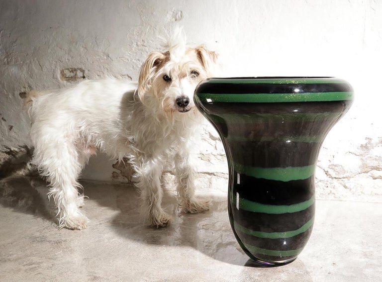 Large Dutch Design Vilma Henkelman, UNICA Leerdam Art Glass Vase, 1989 For Sale 5