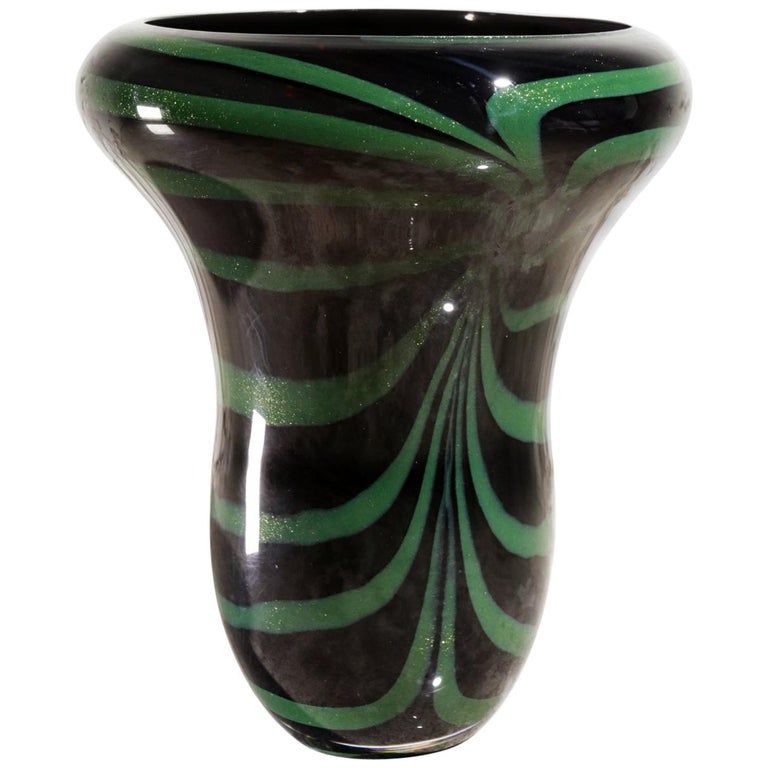 Large Dutch Design Vilma Henkelman, UNICA Leerdam Art Glass Vase, 1989 For Sale