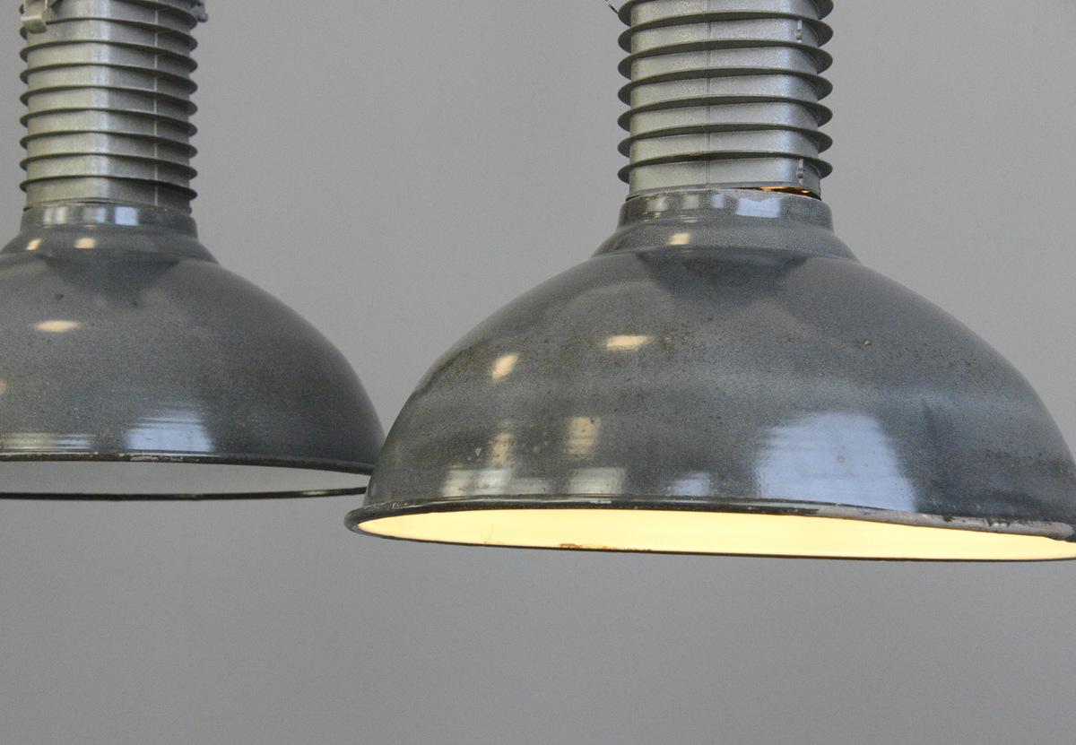 Large Dutch Industrial Lights by Phillips, circa 1950s In Good Condition In Gloucester, GB
