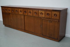 Large Dutch Industrial Oak Apothecary / Bakery Cabinet, circa 1950s