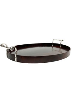 Large Dutch Mahogany and Silver Serving Tray by Jacobus Schalkwijk, Early 19th C