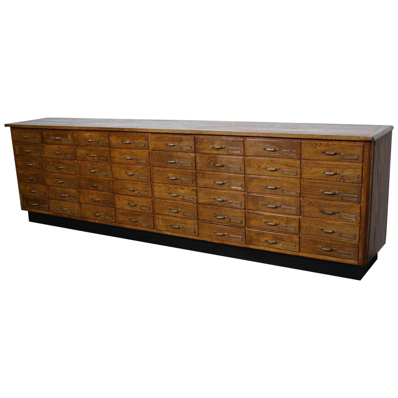 Large Dutch Oak Apothecary Cabinet, 1940s