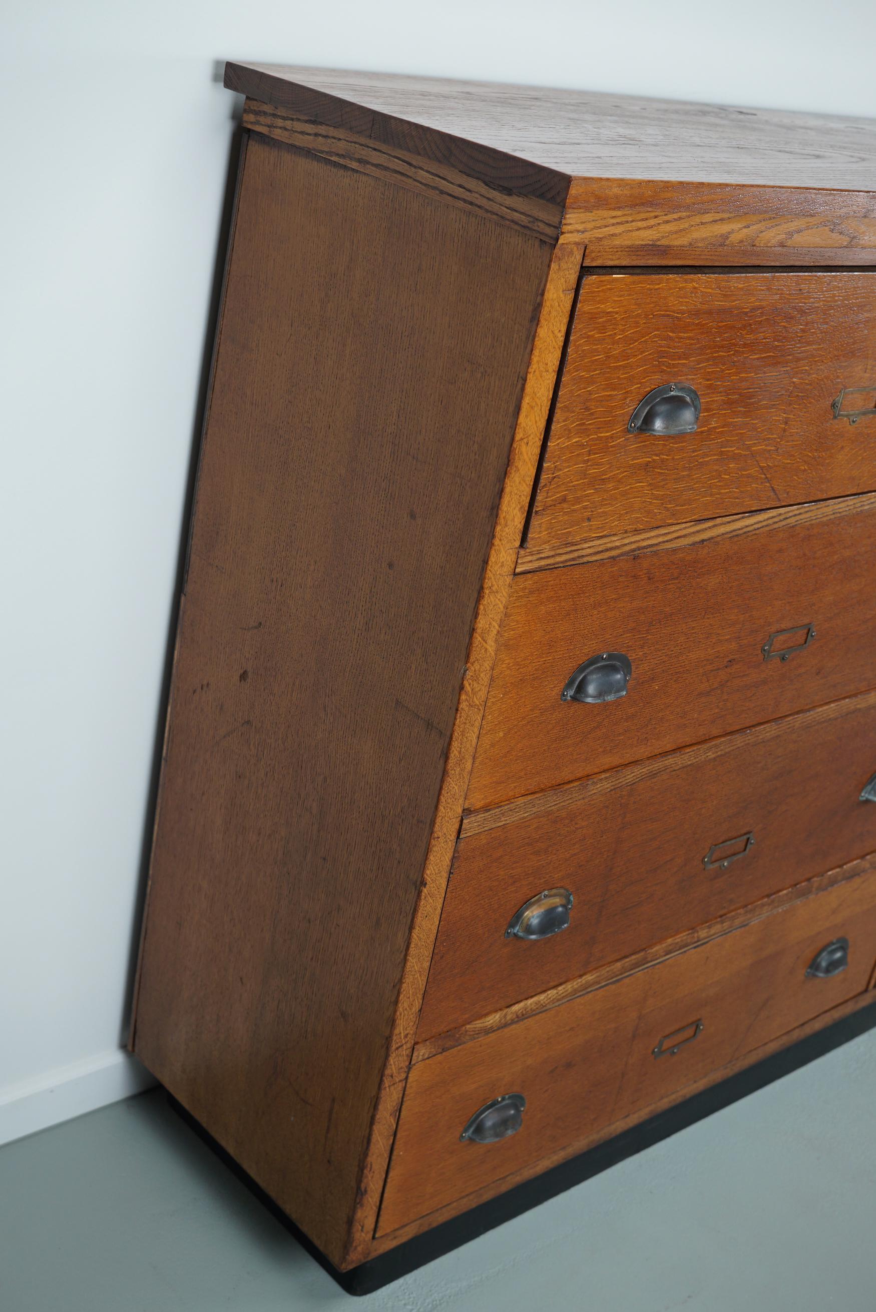 Large Dutch Oak Apothecary Cabinet / Shop Cabinet / Sideboard, 1930s For Sale 11