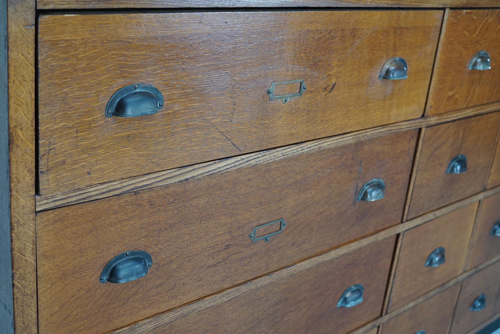 Large Dutch Oak Apothecary Cabinet / Shop Cabinet / Sideboard, 1930s For Sale 1