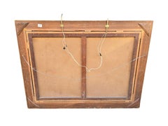 Grande peinture à l'huile hollandaise d'une scène de rivière gelée, vers 1900