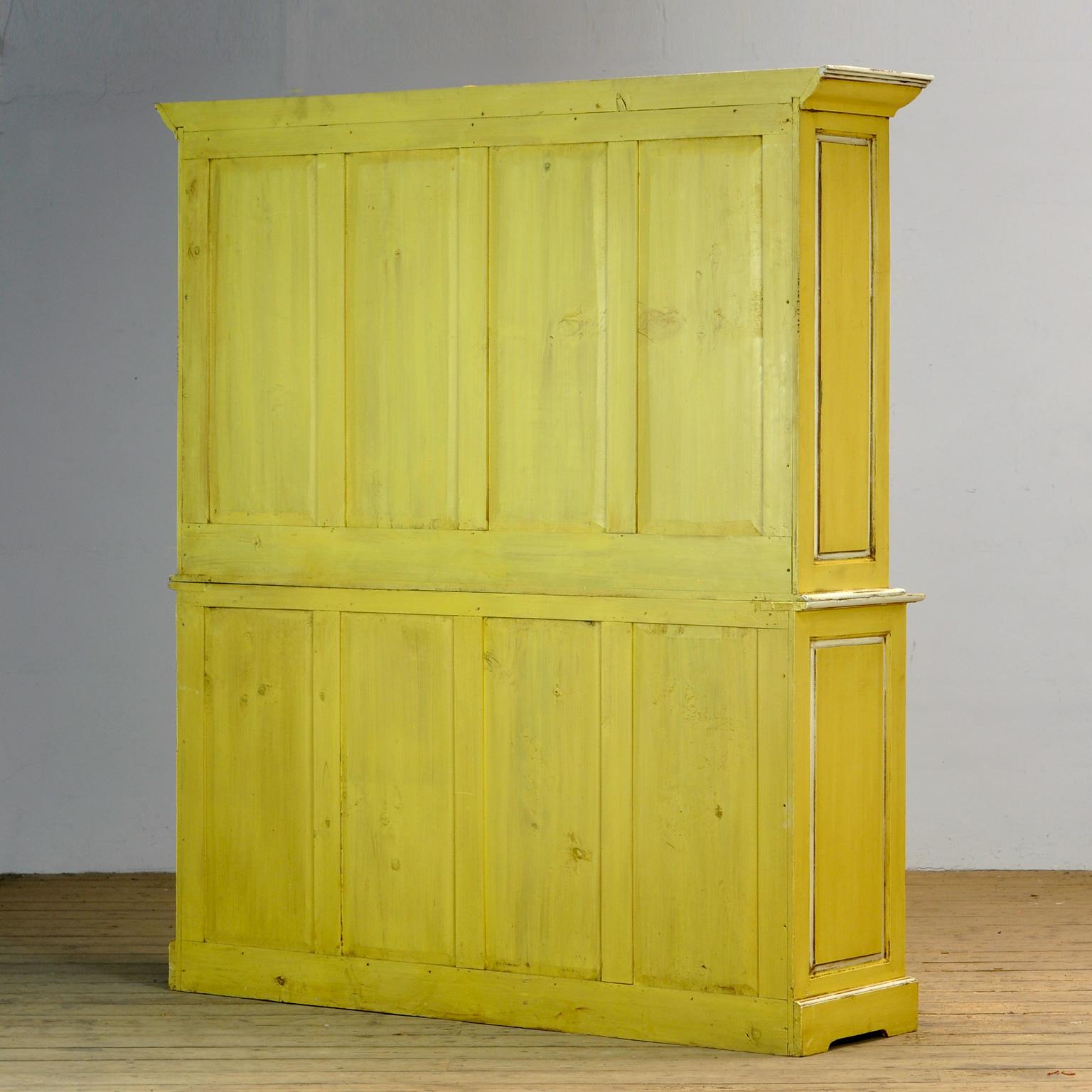 Large Dutch Pine Cupboard, 1940s For Sale 8