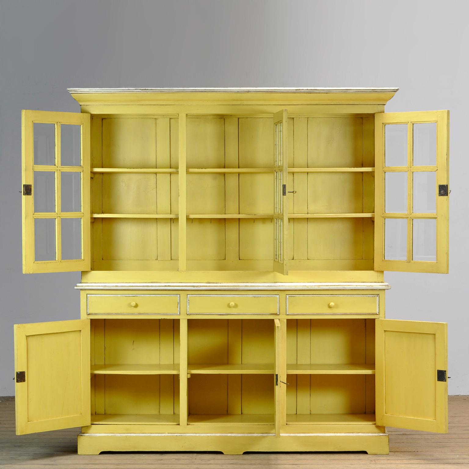 Mid-20th Century Large Dutch Pine Cupboard, 1940s For Sale