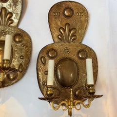 Large Dutch Repousse Sconces