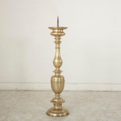 Grande grillo o portacandele olandese in ottone massiccio, circa 1800