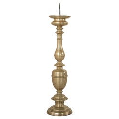 Large Dutch Solid Brass Church Pricket or Candle Holder, circa 1800