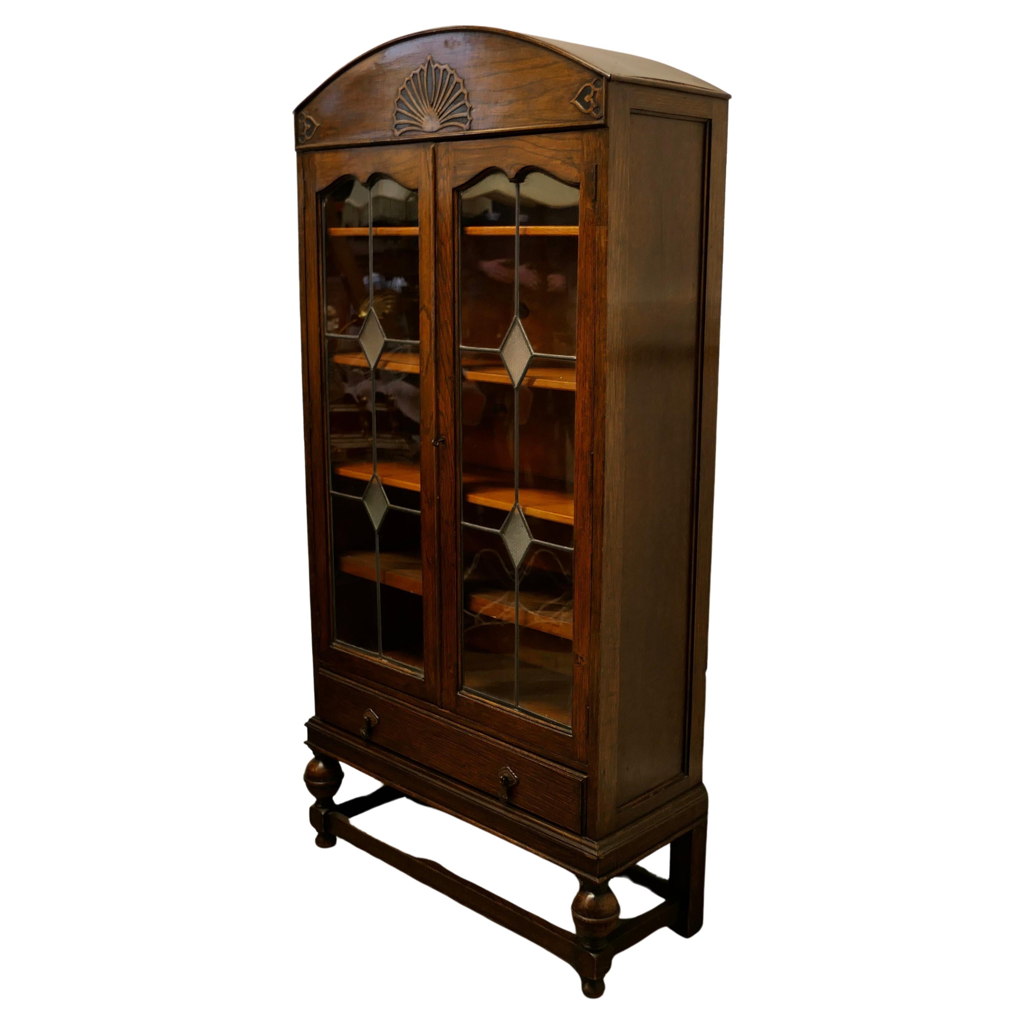 Large Victorian Oak Four Door Glazed Library Bookcase At 1stdibs