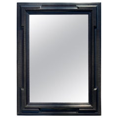 Large Dutch Style Black Framed Mirror