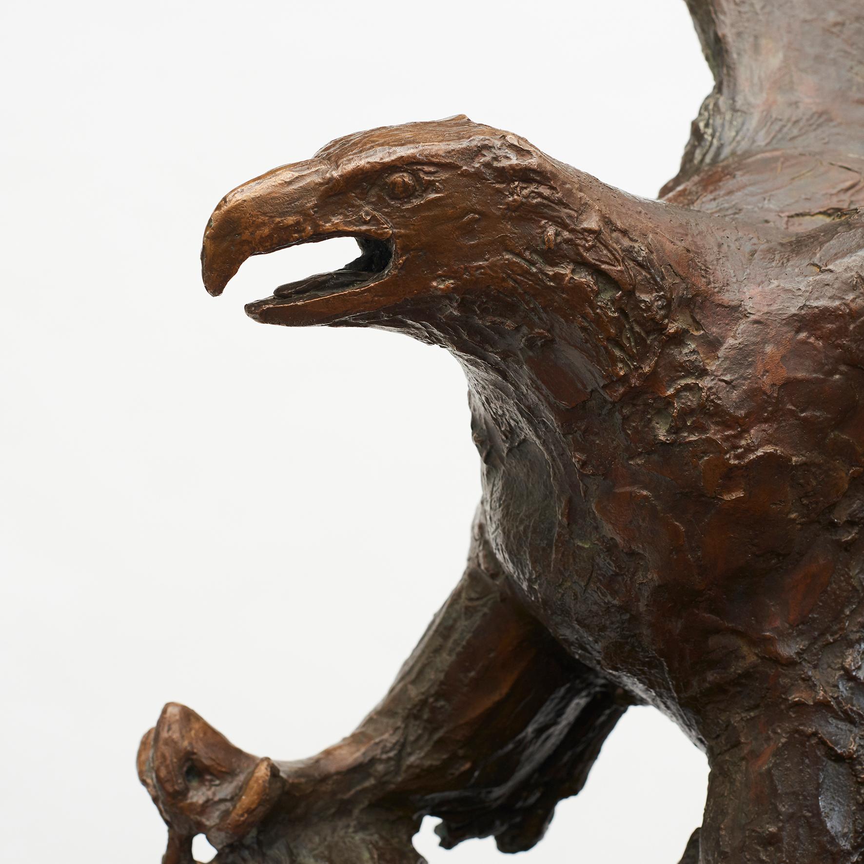 Modern Large Eagle Bronze Sculpture by Mogens Bøggild For Sale