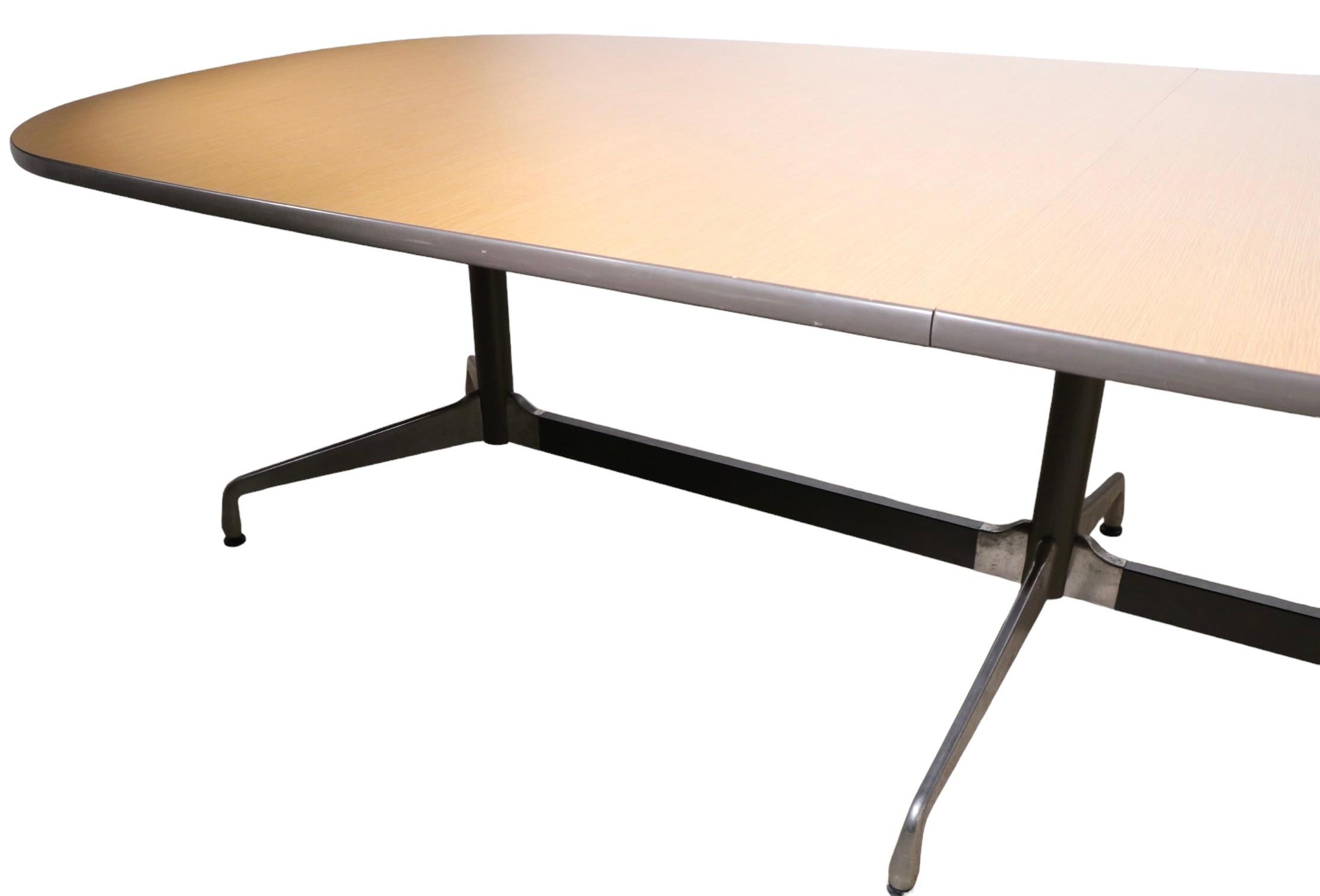 Large Eames Conference Dining Table with Segmented Aluminum Base 1
